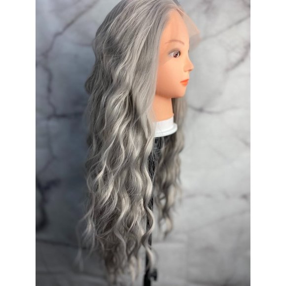 Gray Wig Kinky Curly Wigs - Picture 6 of 7